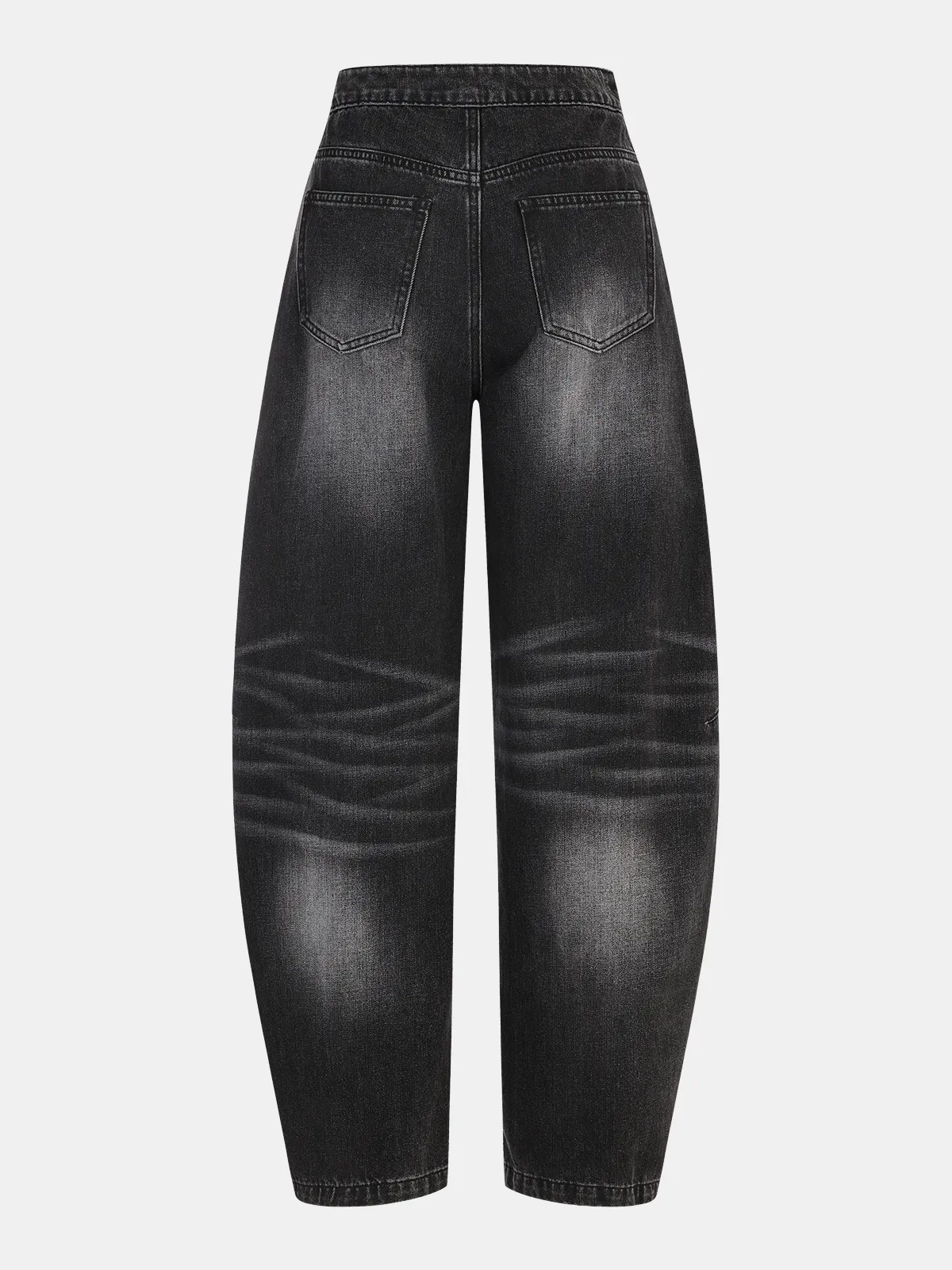 Washed Denim Curved-Leg Jeans sold by COMMENSE product image thumbnail 2