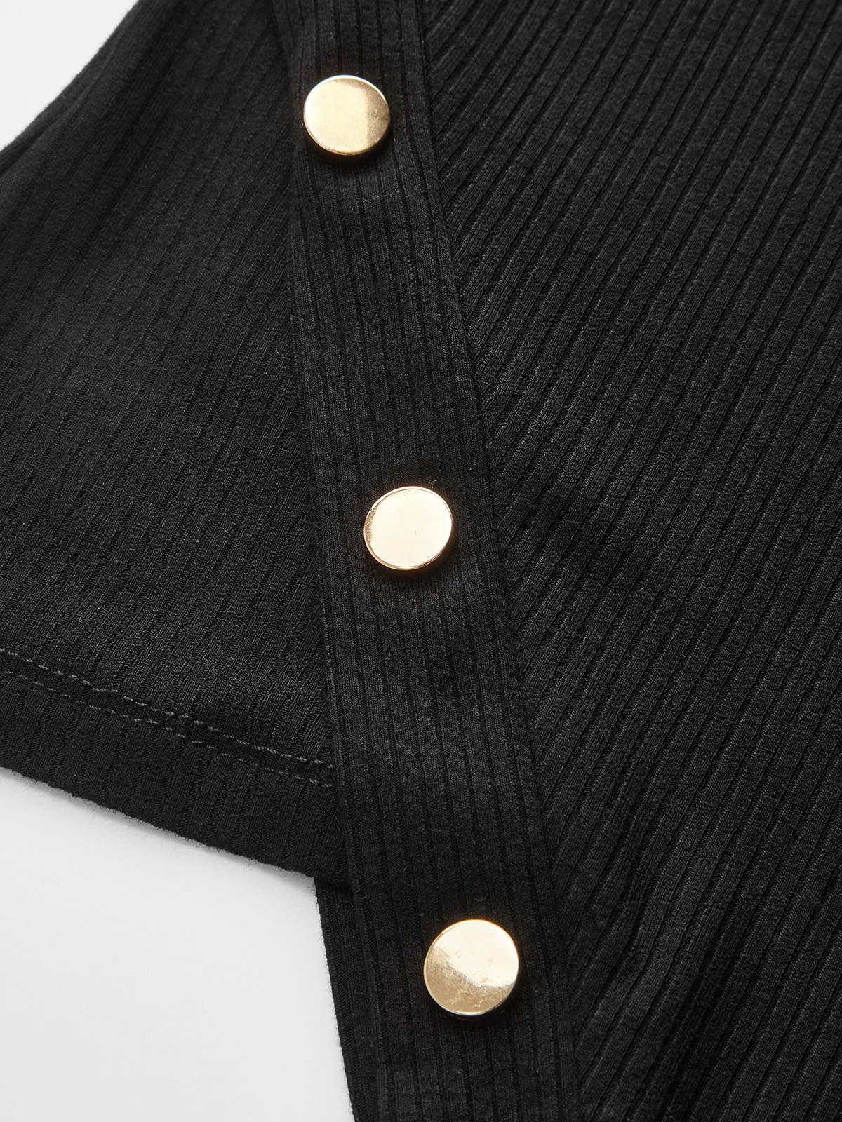 Asymmetric Ribbed Knit Top sold by COMMENSE product image thumbnail 4