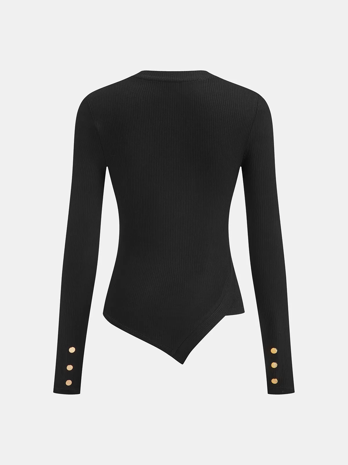 Asymmetric Ribbed Knit Top sold by COMMENSE product image thumbnail 2