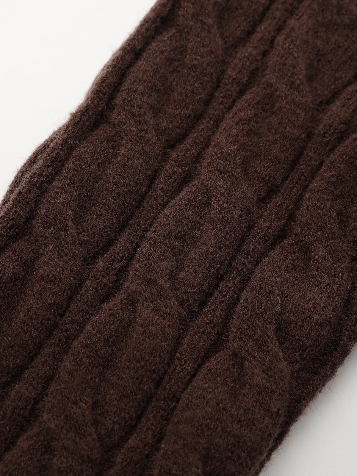 Cross-Front V-Neck Cable Knit Sweater sold by COMMENSE product image thumbnail 5