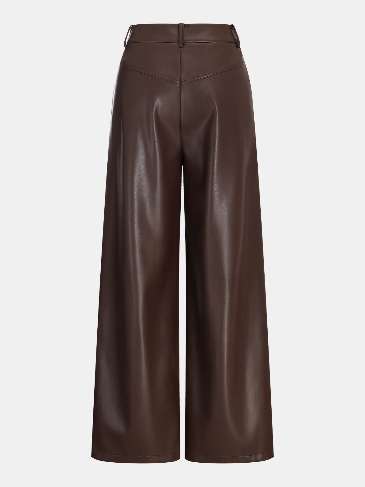 Faux Leather Wide-Leg Pants sold by COMMENSE product image thumbnail 2