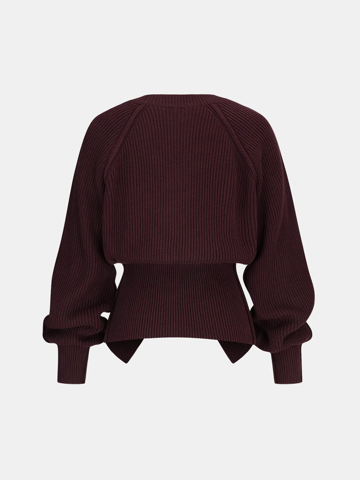 Metal Button Cinched Waist Knit Cardigan sold by COMMENSE product image thumbnail 2