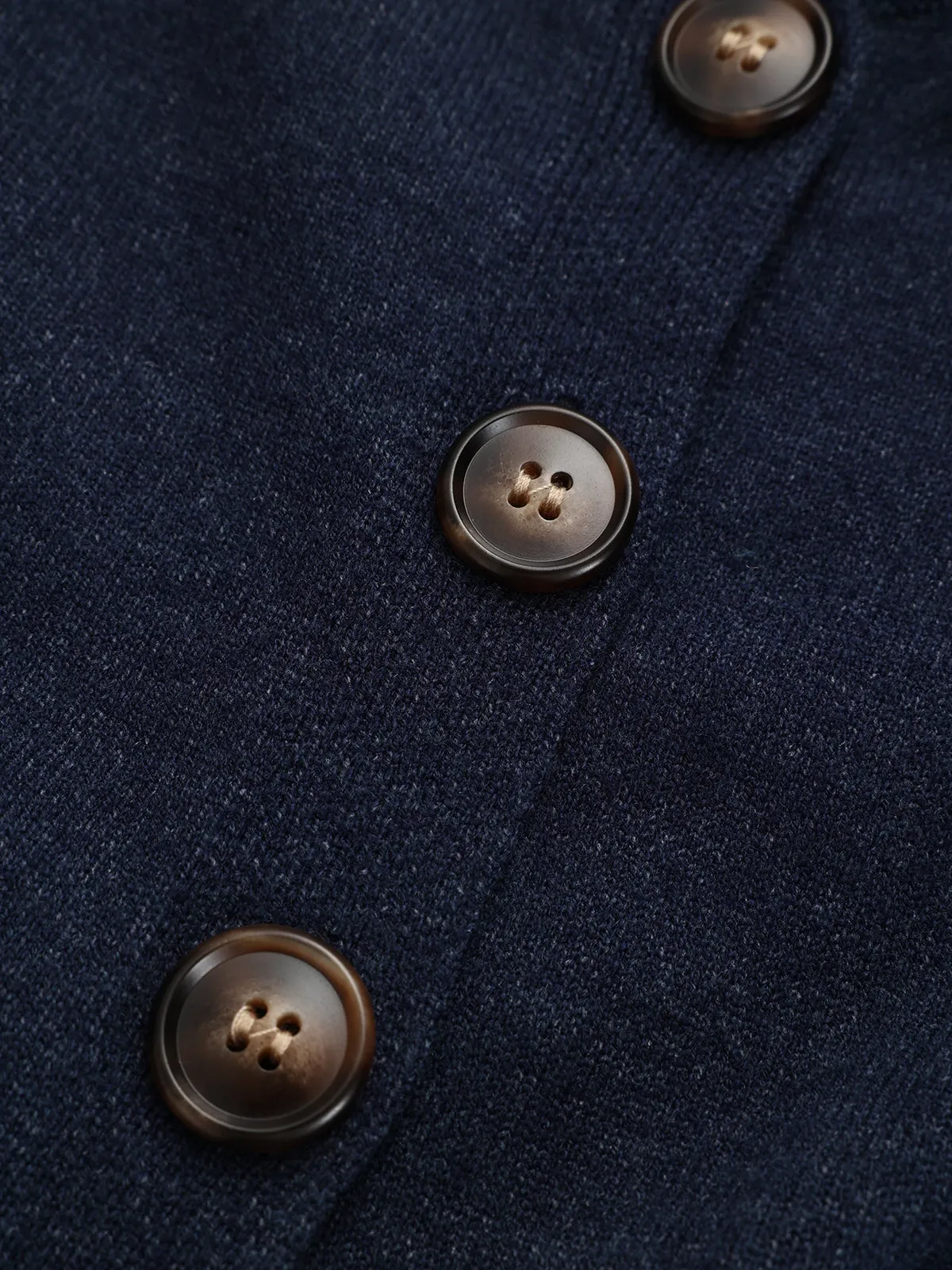 Cinched Waist Button-Front Knit Cardigan sold by COMMENSE product image thumbnail 4