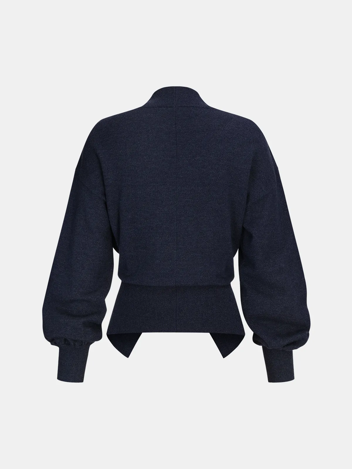 Cinched Waist Button-Front Knit Cardigan sold by COMMENSE product image thumbnail 2