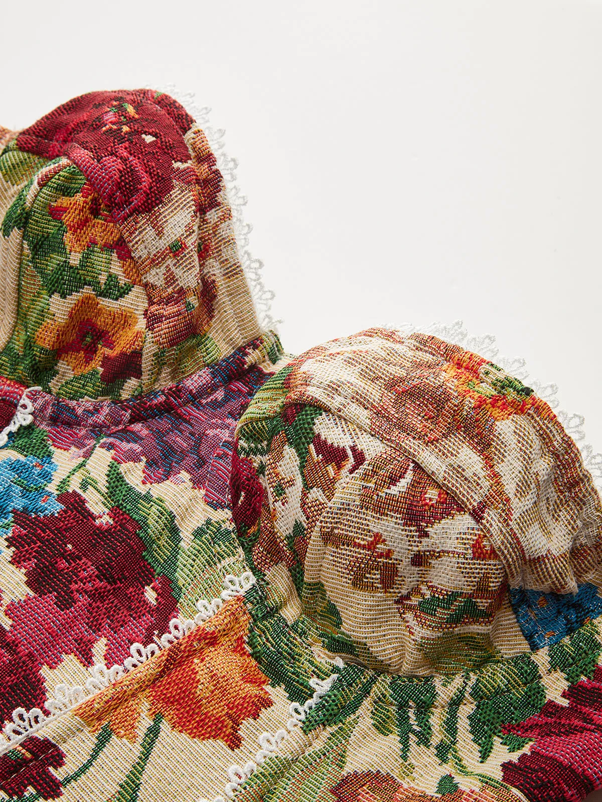 Lace Trim Lace-Up Back Corset Top sold by COMMENSE product image thumbnail 2