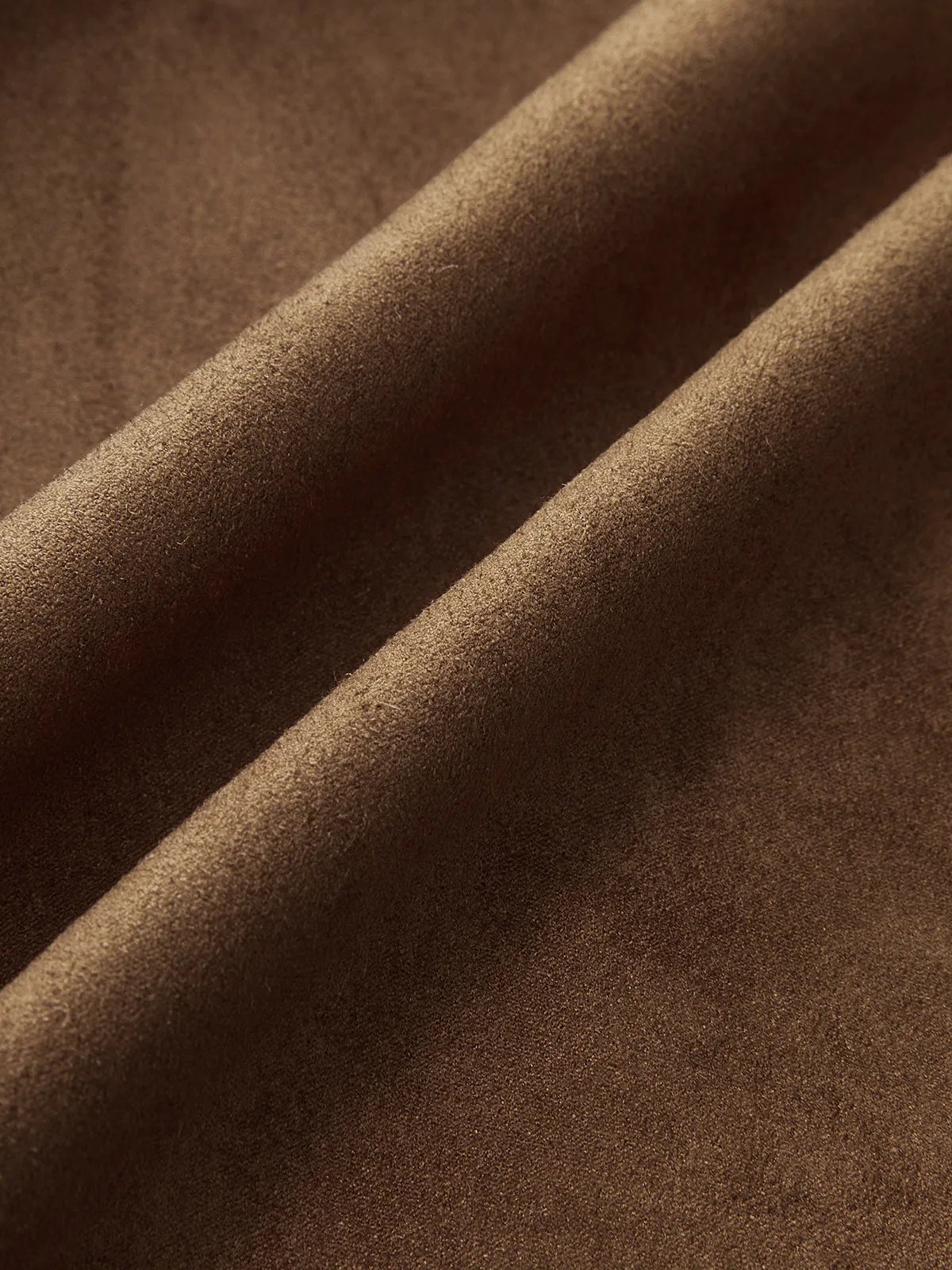 Plaid Panel Suede Effect Midi Skirt with Belt sold by COMMENSE product image thumbnail 3