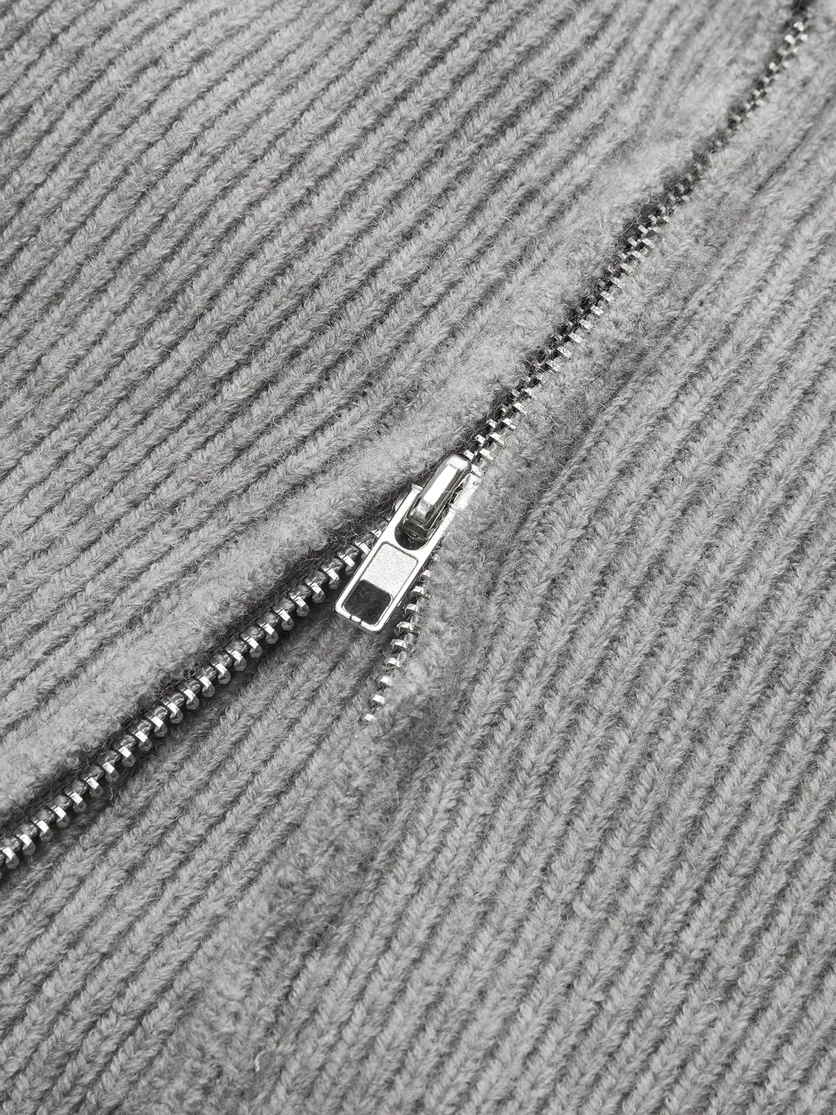 Zipper Mock Neck Sleeveless Knit Vest sold by COMMENSE product image thumbnail 4