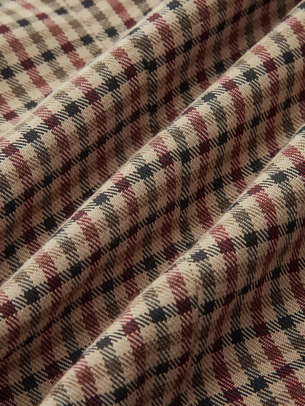 Asymmetric Neckline Plaid Jacket sold by COMMENSE product image thumbnail 3