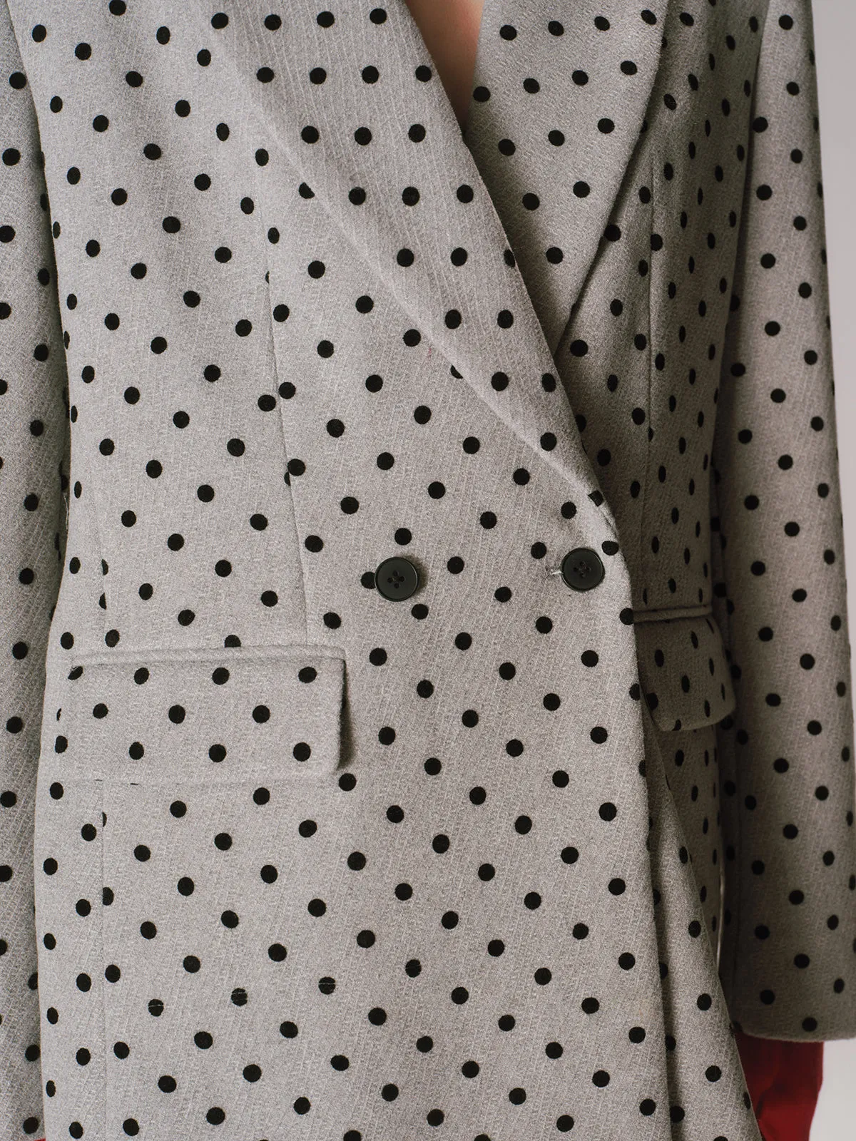 Polka Dot Double-Breasted Blazer sold by COMMENSE product image thumbnail 5