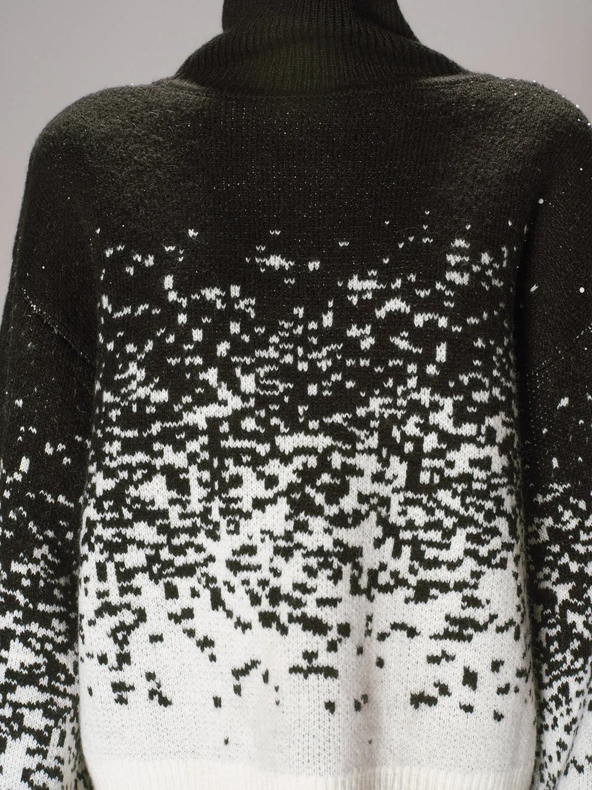 Gradient Wool-Blend Turtleneck Sweater sold by COMMENSE product image thumbnail 5