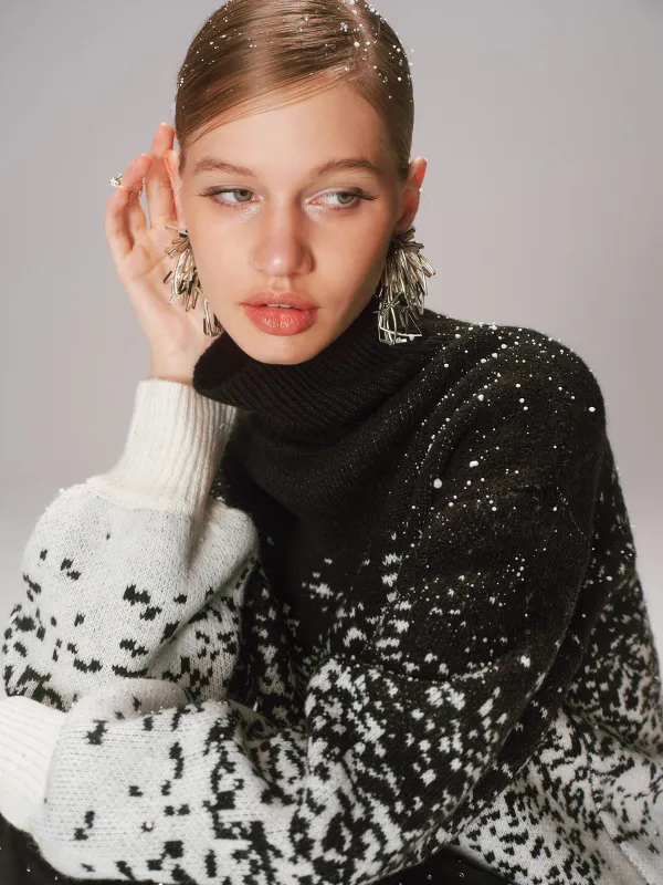 Gradient Wool-Blend Turtleneck Sweater sold by COMMENSE