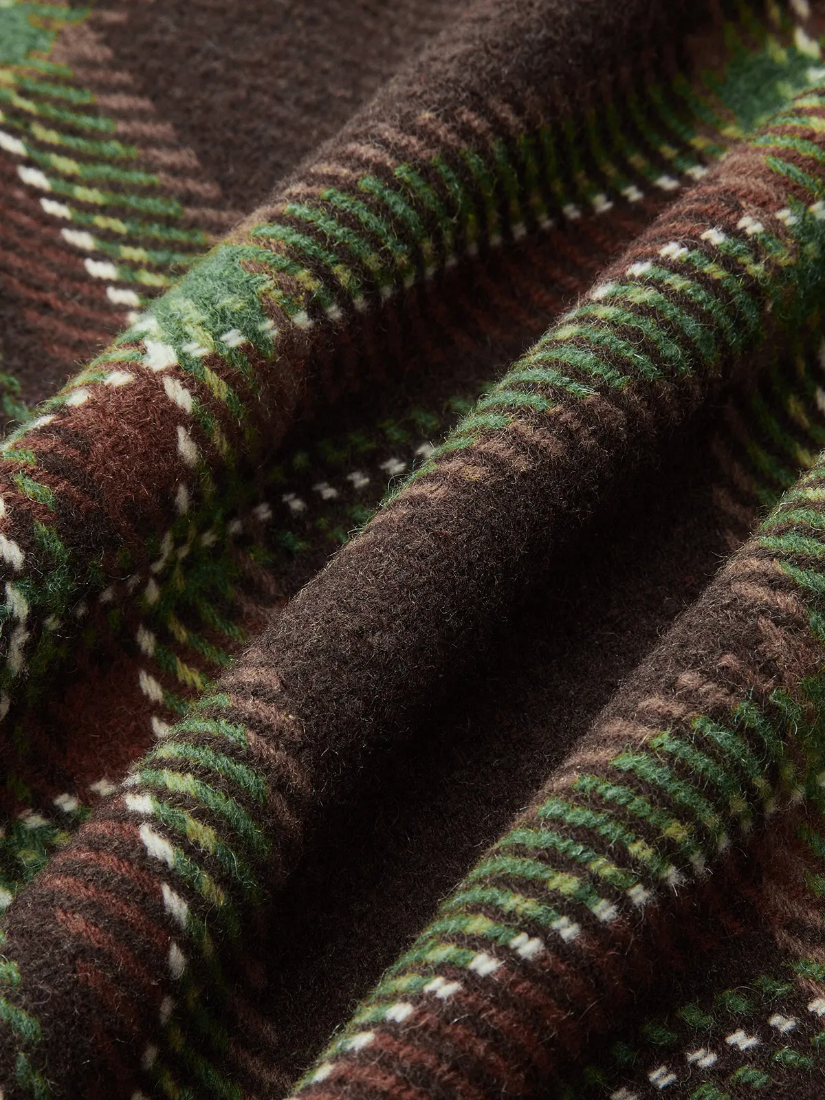 Collared Plaid Button-Front Coat sold by COMMENSE product image thumbnail 3