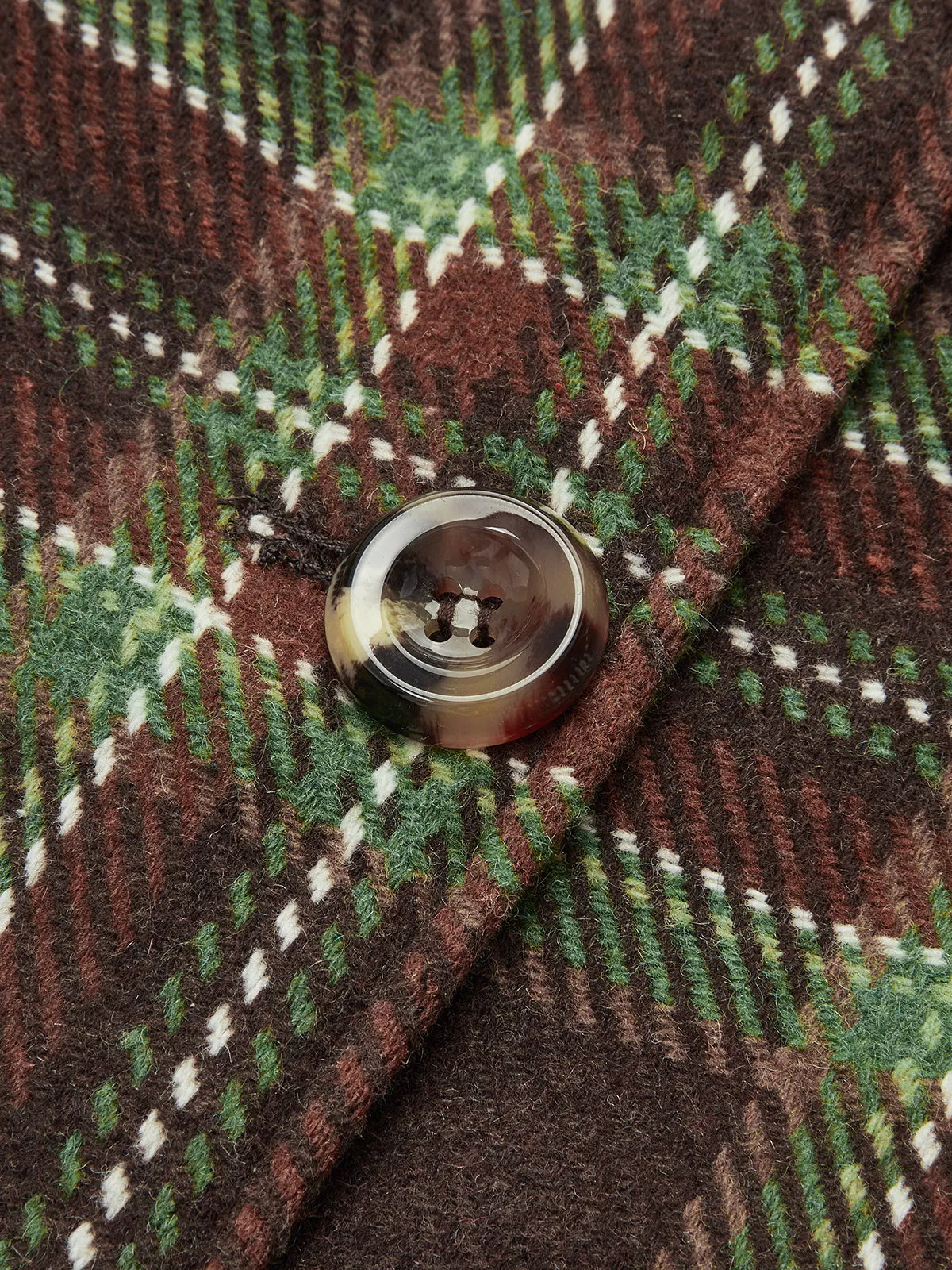 Collared Plaid Button-Front Coat sold by COMMENSE product image thumbnail 4