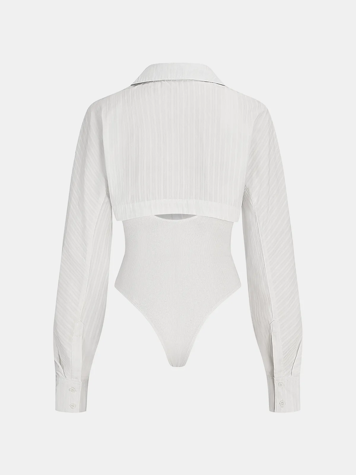 2 in 1 Collared Cotton-Blend Bodysuit sold by COMMENSE product image thumbnail 2