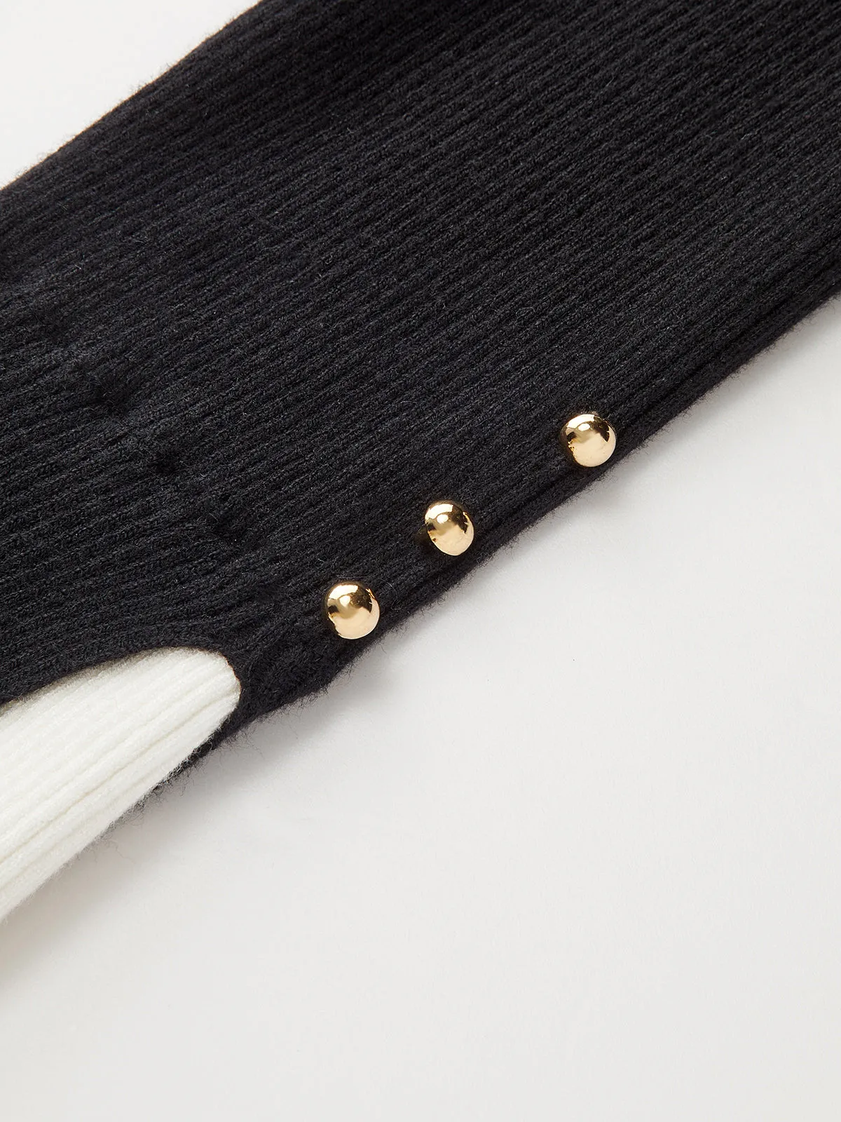 2 in 1 Contrast Cuff Mock Neck Ribbed Knit Top sold by COMMENSE product image thumbnail 4