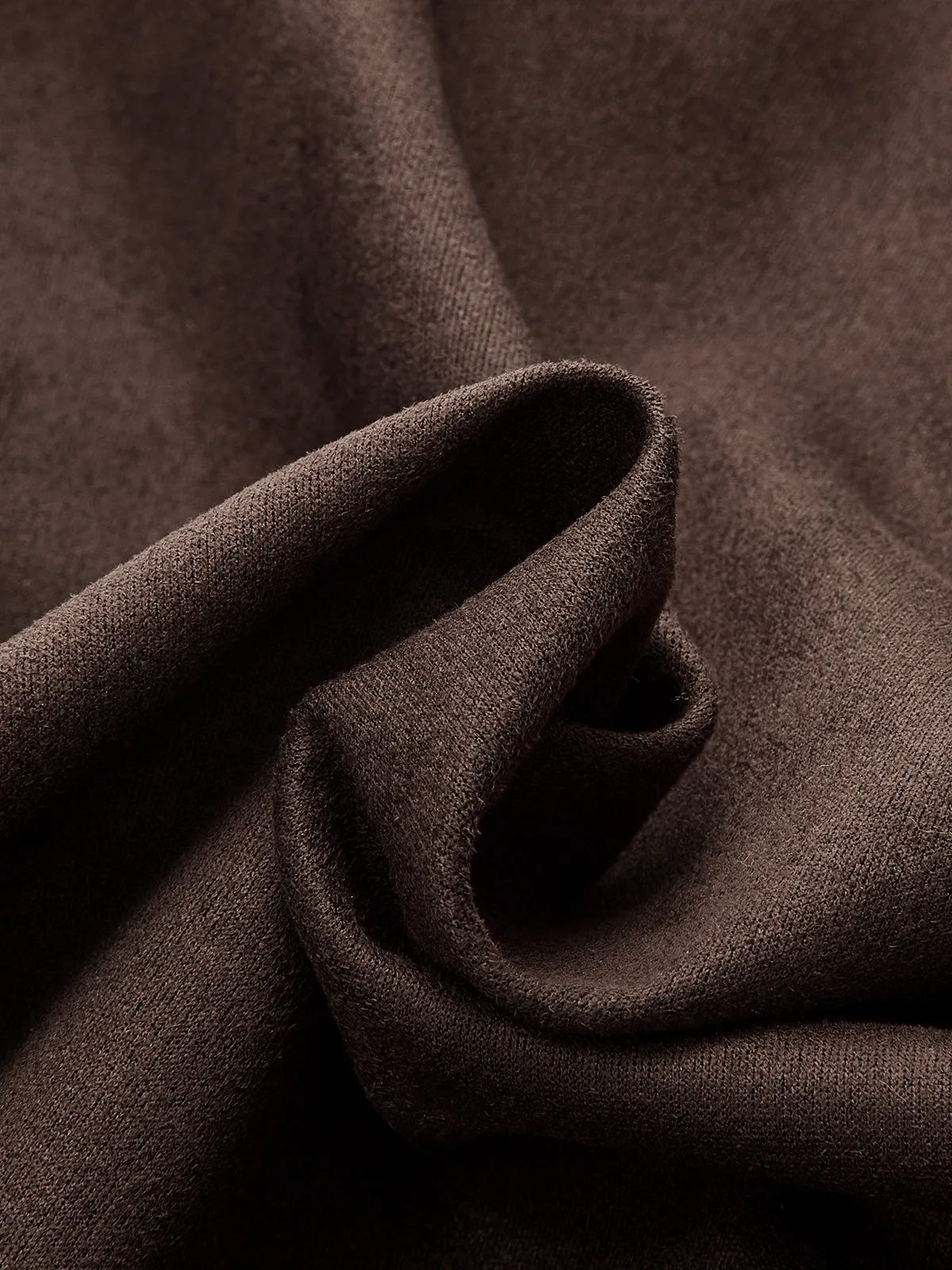 Hollow Hem Suede Effect Jacket sold by COMMENSE product image thumbnail 3