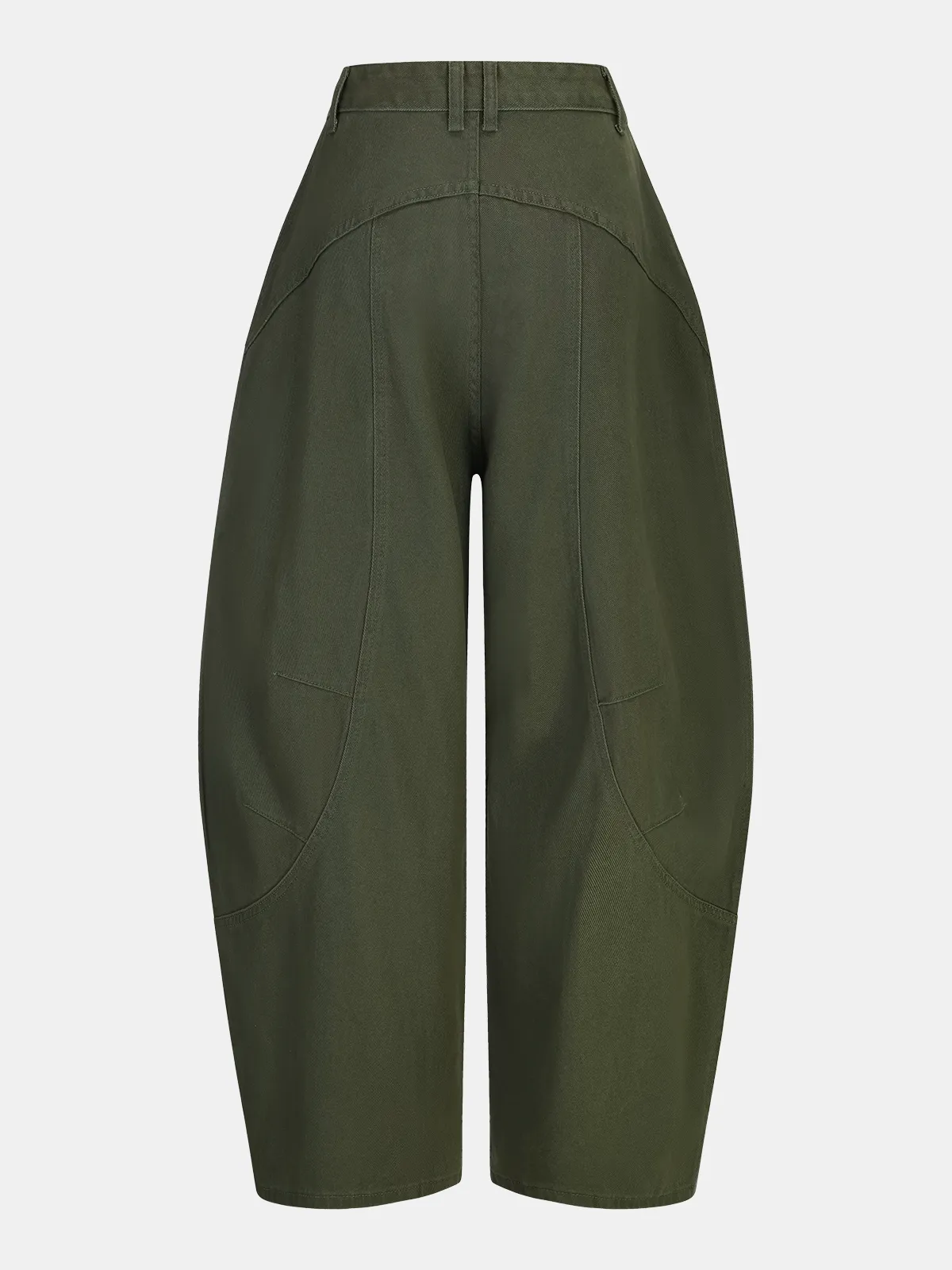 Mid-Waist Curved-Leg Pants sold by COMMENSE product image thumbnail 2