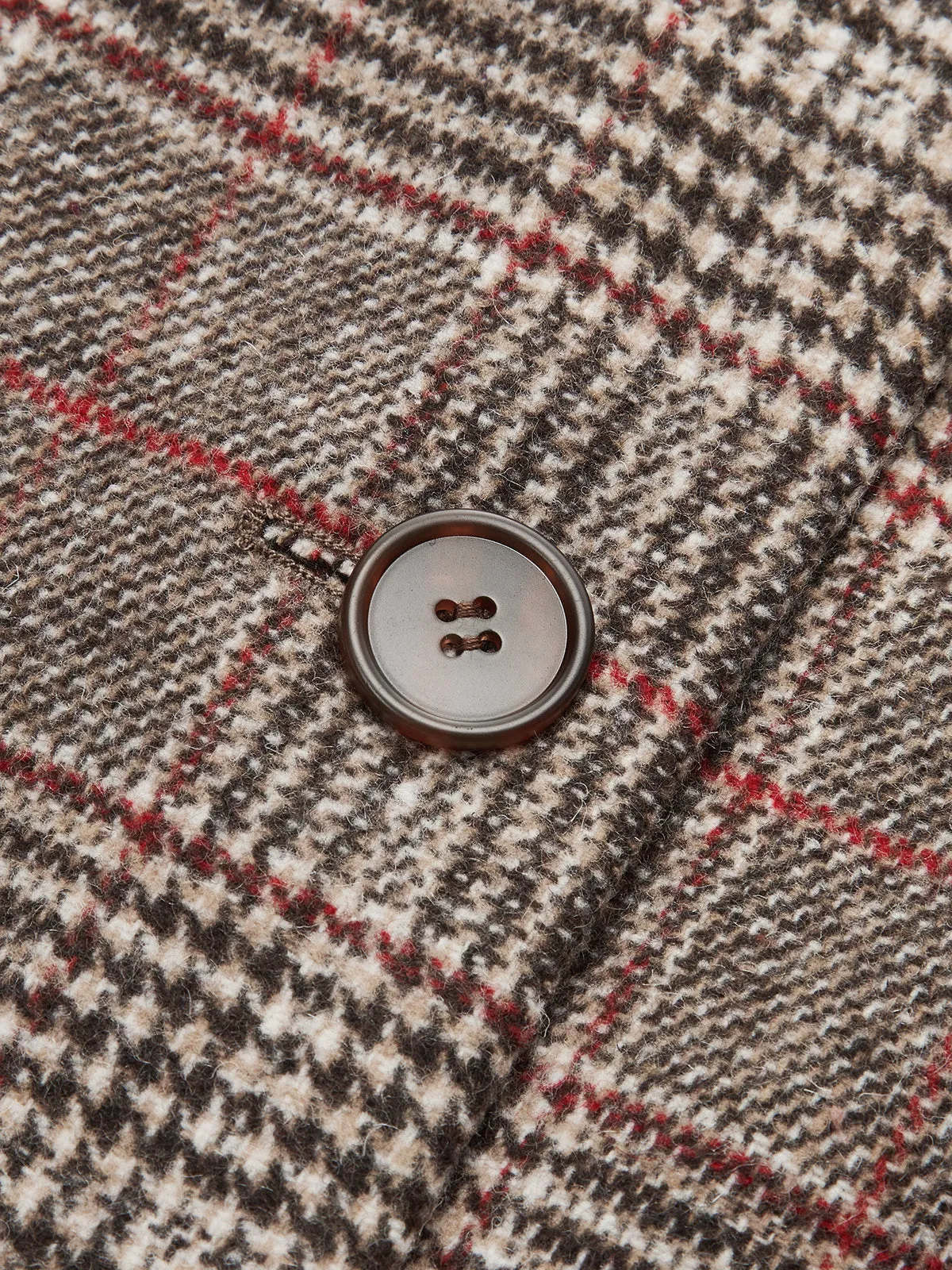 Faux Fur Collar Plaid Coat sold by COMMENSE product image thumbnail 5