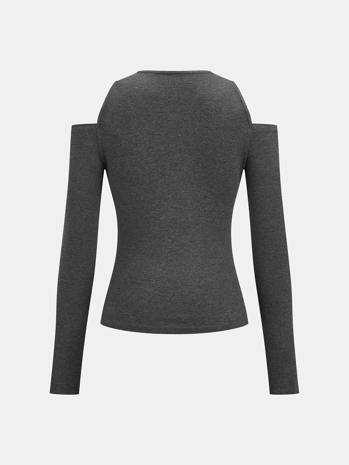 Cold-Shoulder Button-Front Knit Top sold by COMMENSE product image thumbnail 2