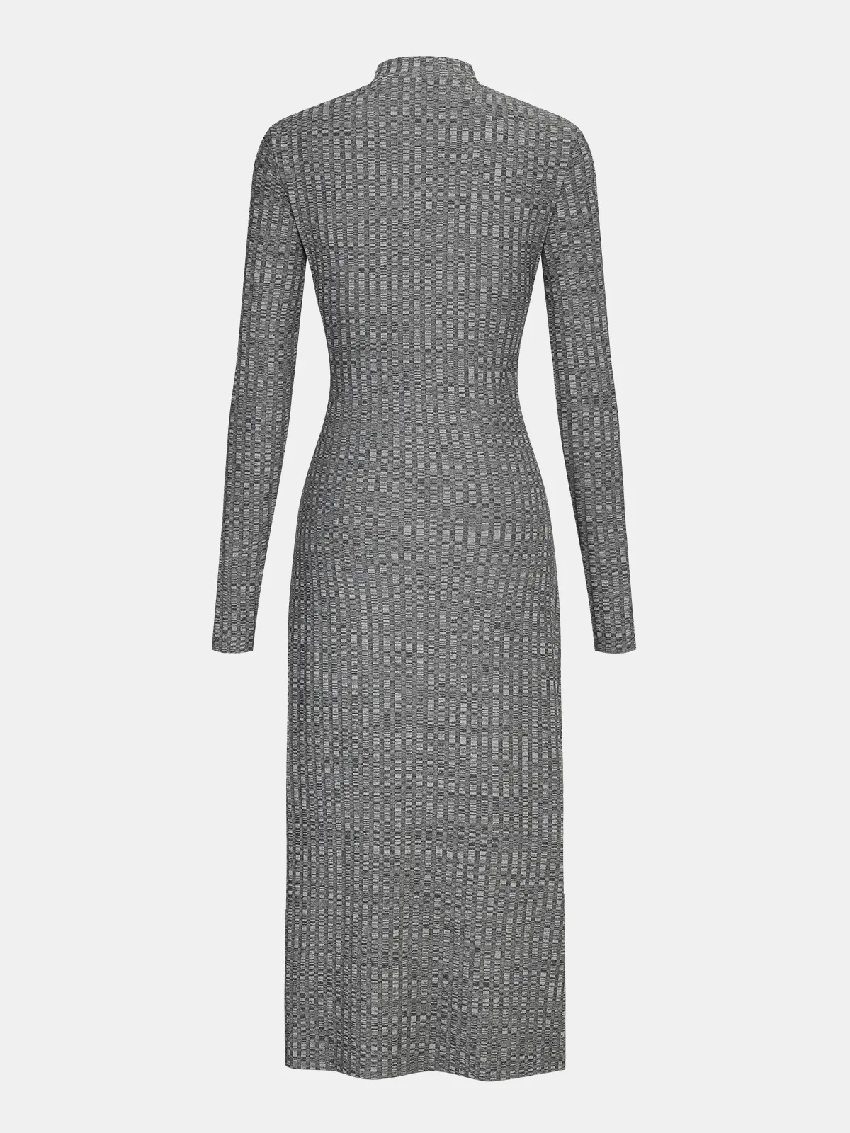 Mock Neck Twisted Side Slit Midi Dress sold by COMMENSE product image thumbnail 2