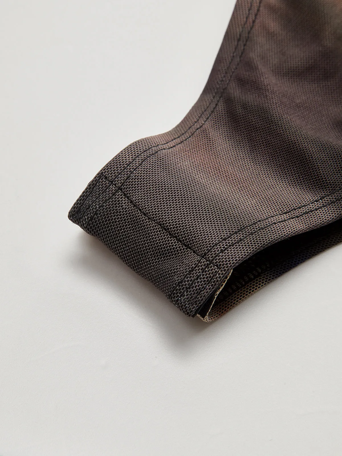 Mock Neck Abstract Print Mesh Bodysuit sold by COMMENSE product image thumbnail 4