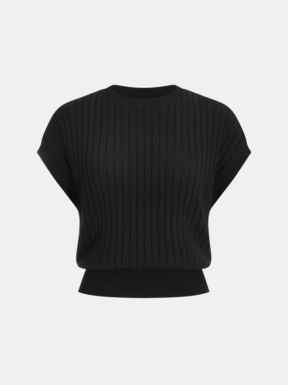 Knit Cap Sleeve Top and Midi Skirt Set sold by COMMENSE product image thumbnail 2