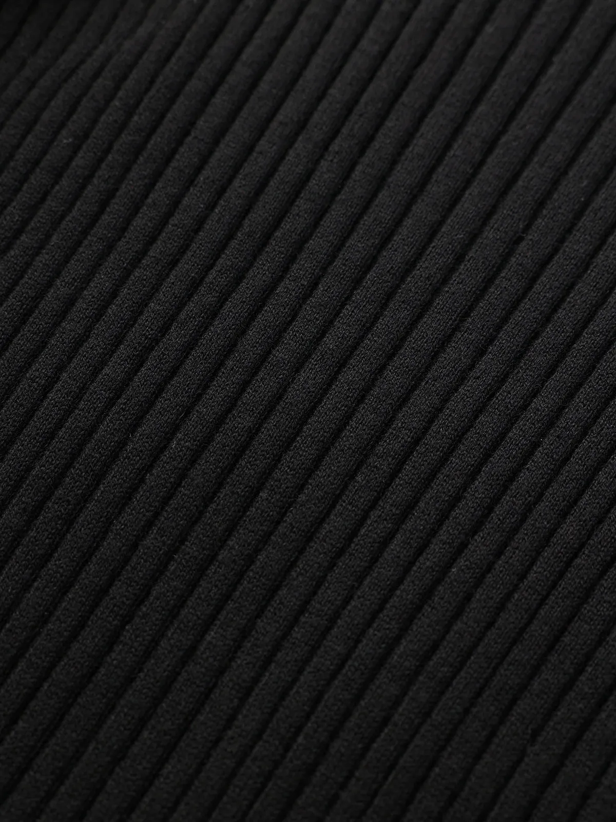 Mock Neck Contrast Sleeve Ribbed Knit Top sold by COMMENSE product image thumbnail 5