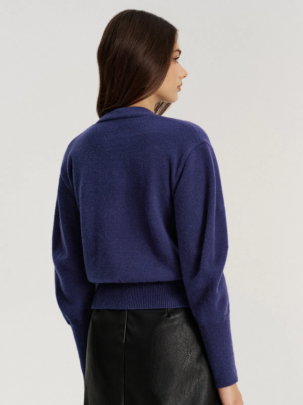 Metal Button V-Neck Knit Cardigan sold by COMMENSE product image thumbnail 5