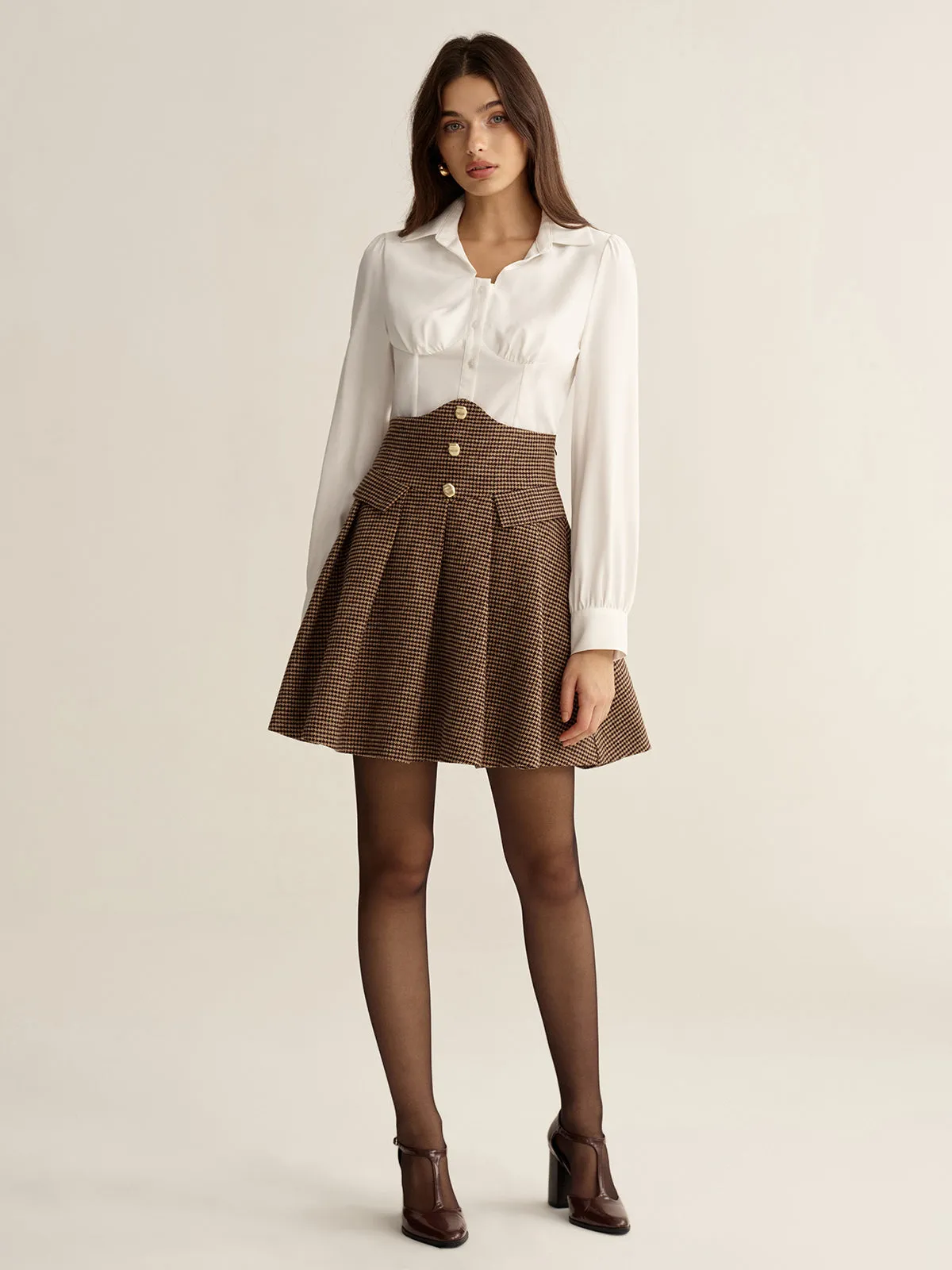 Corset Style Button-Up Shirt sold by COMMENSE product image thumbnail 2