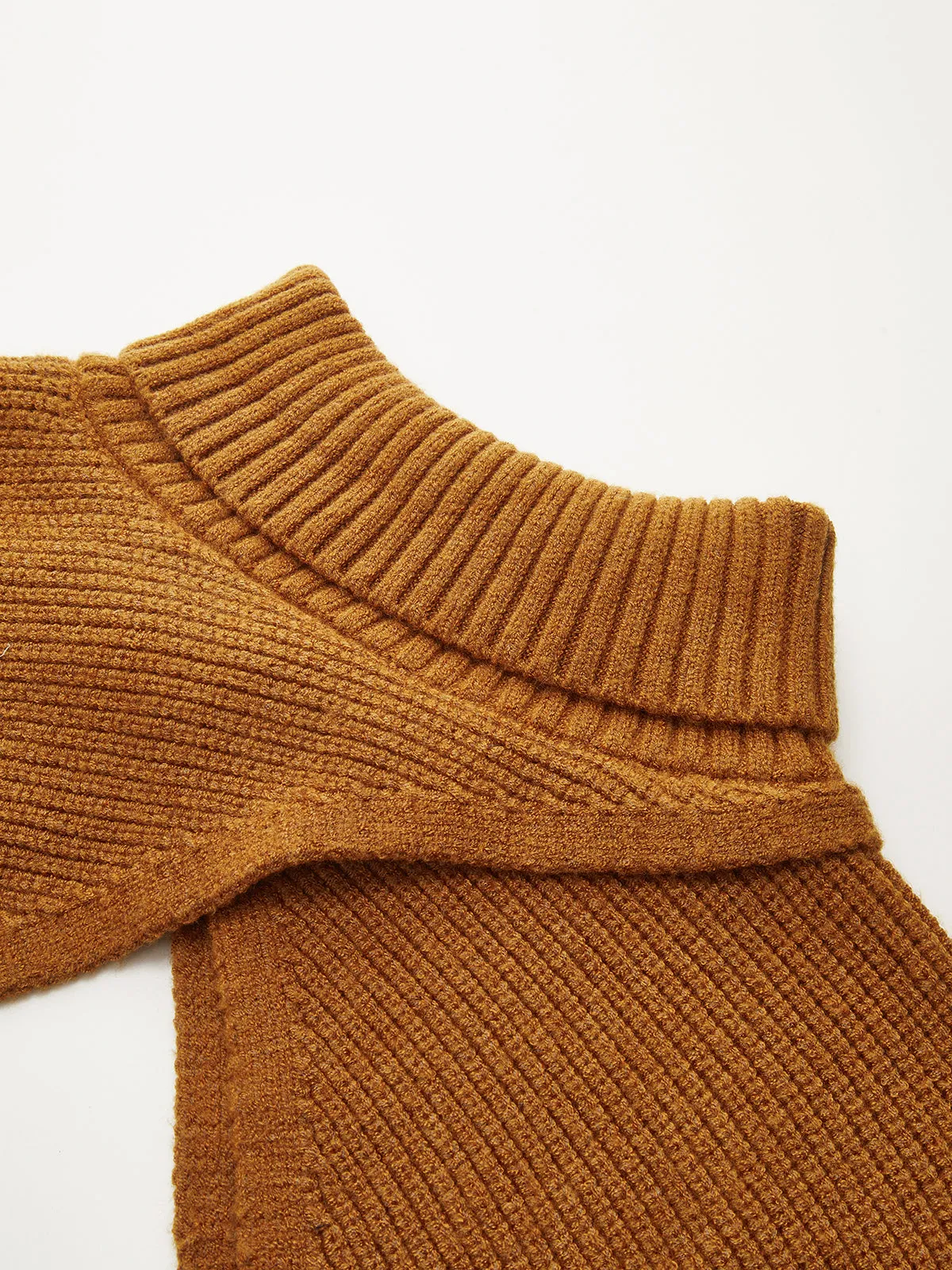 Turtleneck Overlay and Cami Top Knit Two-Piece Set sold by COMMENSE product image thumbnail 4