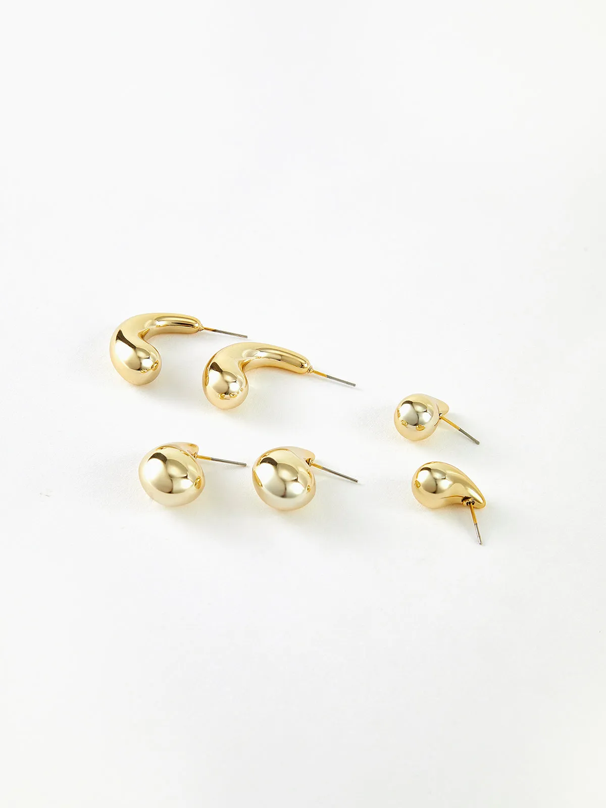 3pcs Water Drop Stud Earrings sold by COMMENSE product image thumbnail 2