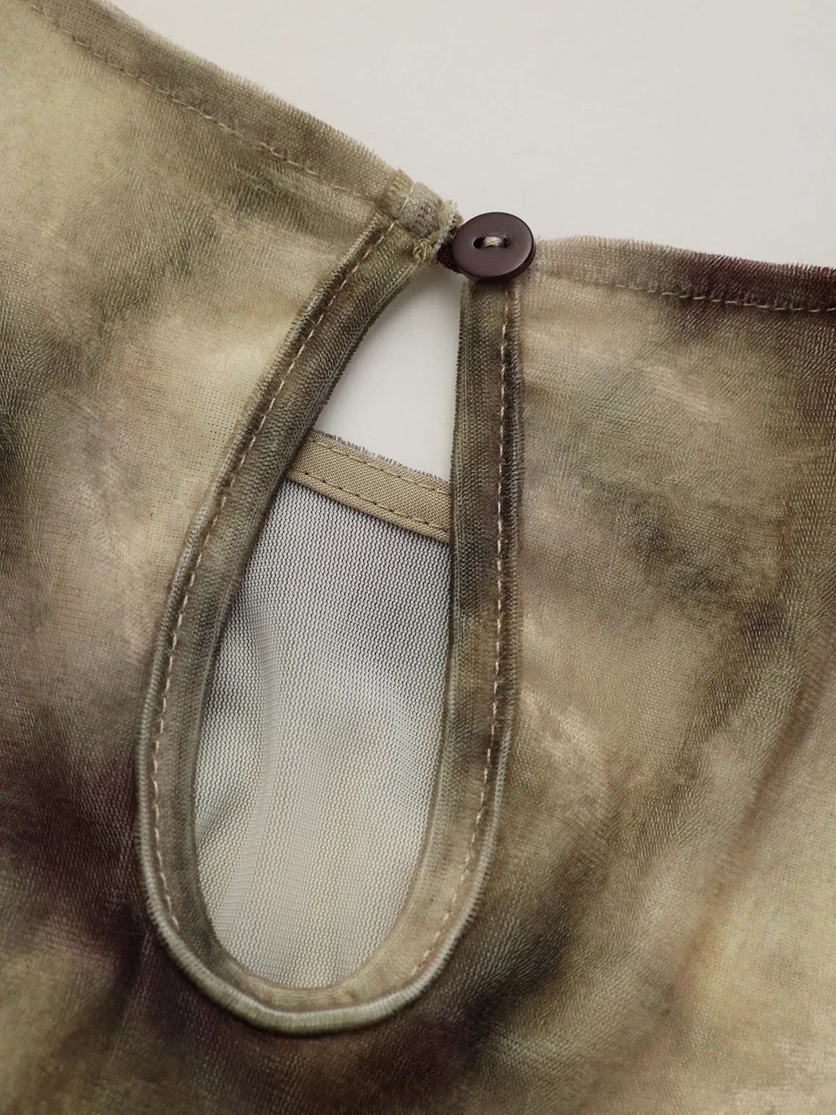 Plaid Velvet Ruched Long-Sleeve Top sold by COMMENSE product image thumbnail 4