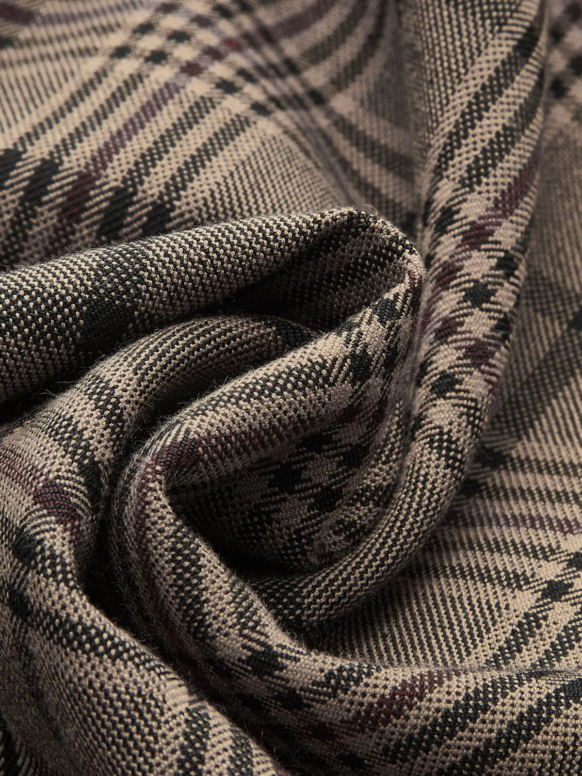 Plaid Wide-Leg Pants sold by COMMENSE product image thumbnail 3