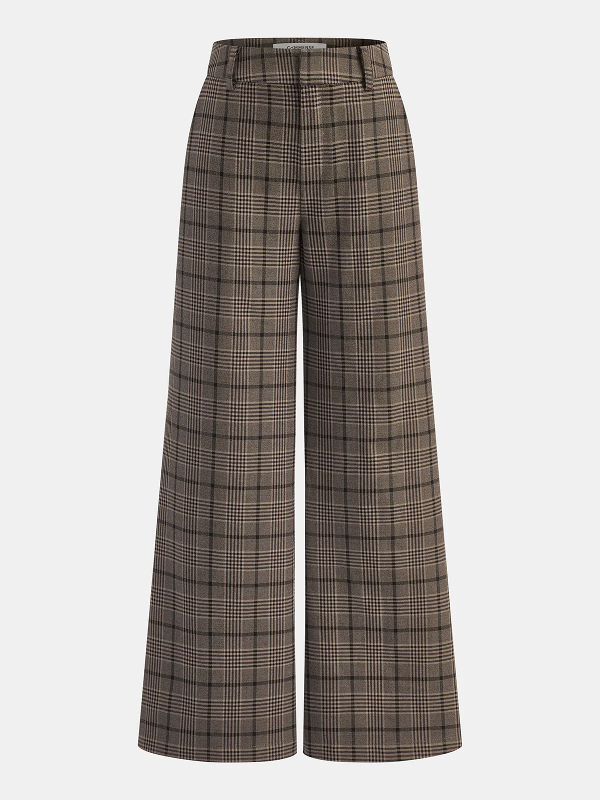 Plaid Wide-Leg Pants sold by COMMENSE