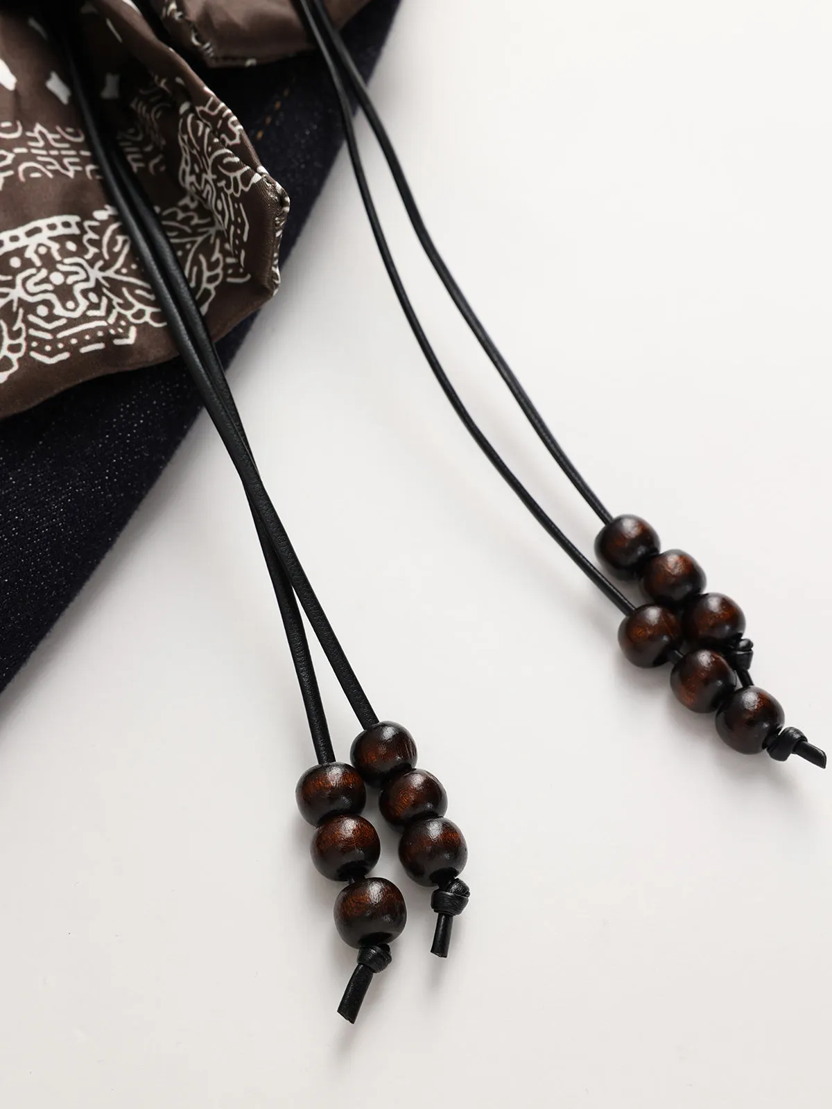 Mid-Waist Flared Jeans with Scarf Belt sold by COMMENSE product image thumbnail 5