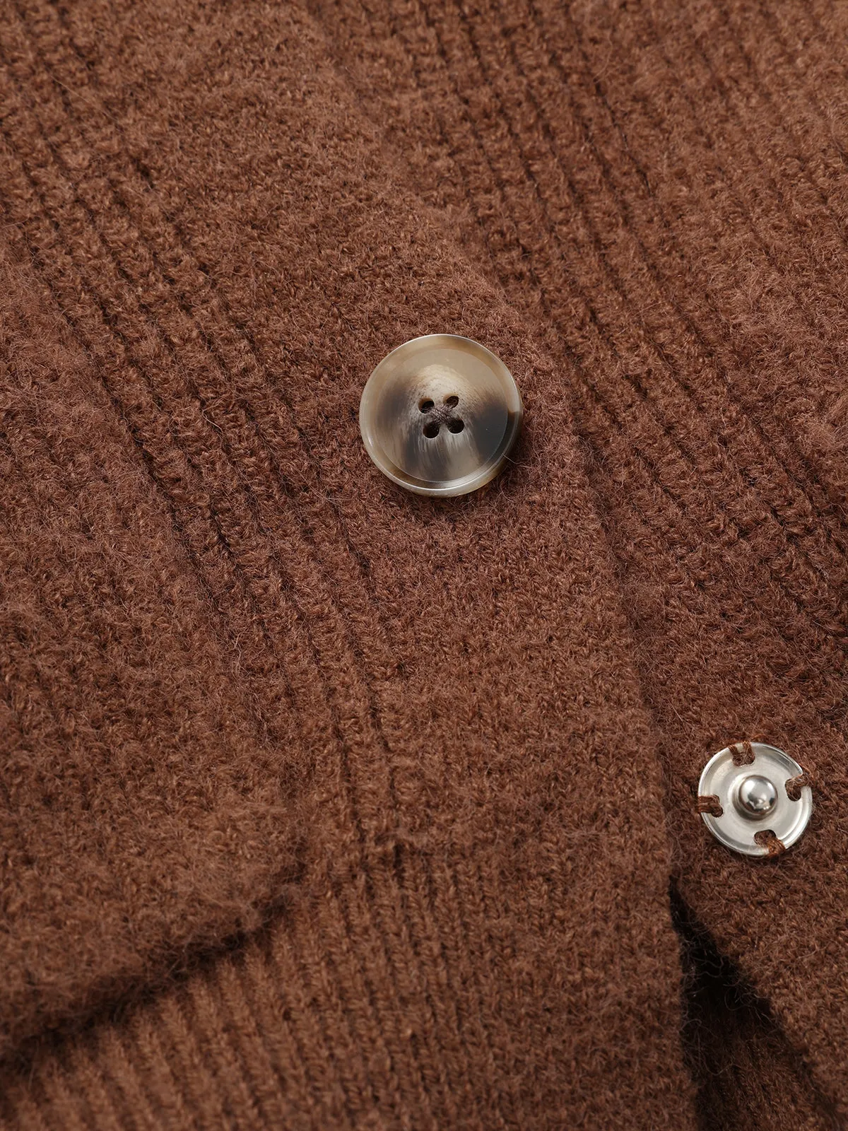 Ribbed Knit Cropped Shawl Collar Cardigan sold by COMMENSE product image thumbnail 5