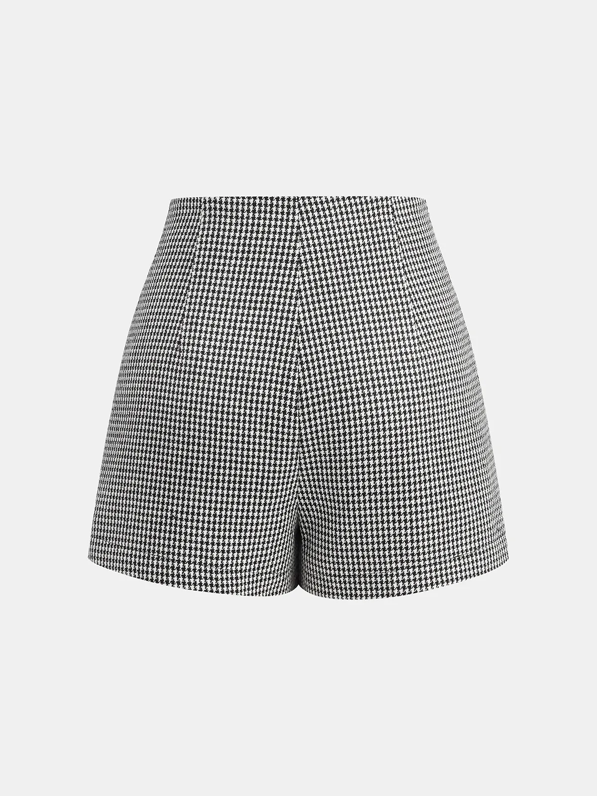 Houndstooth Tweed Double-Breasted Mini Skirt sold by COMMENSE product image thumbnail 2