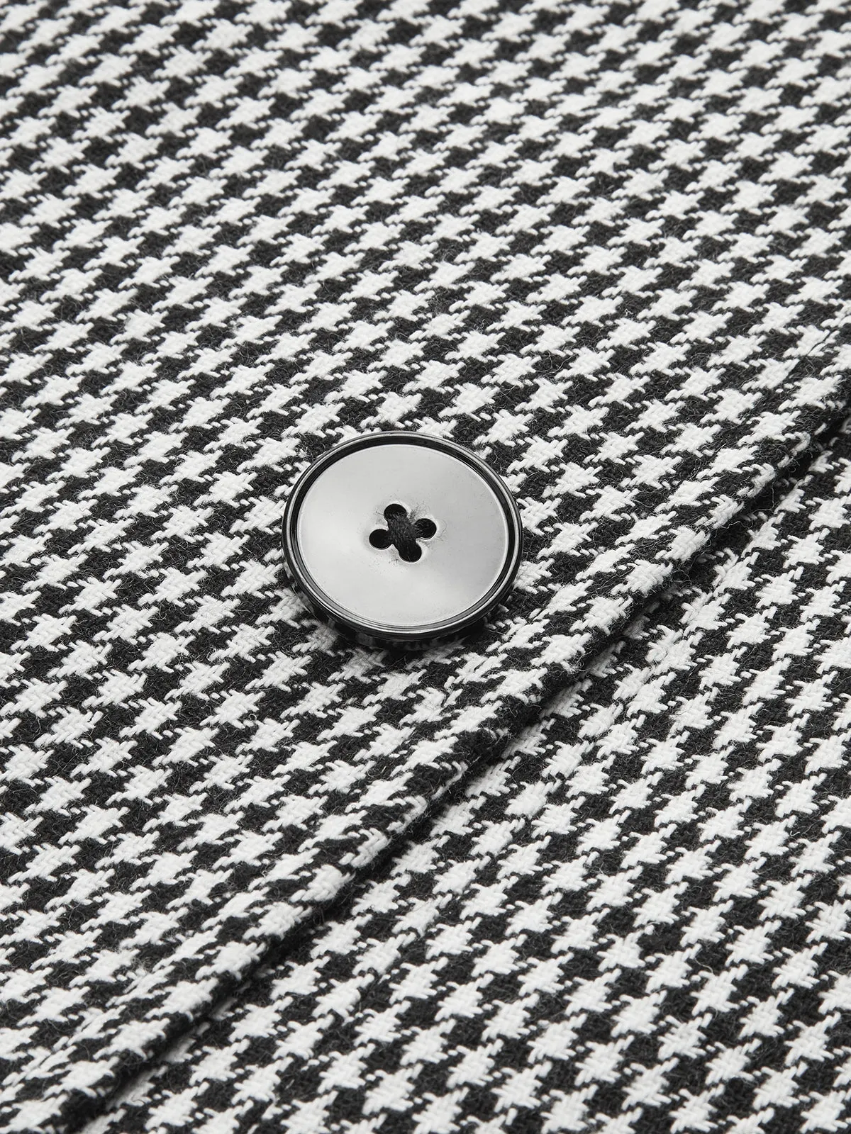 Houndstooth Tweed Double-Breasted Mini Skirt sold by COMMENSE product image thumbnail 4