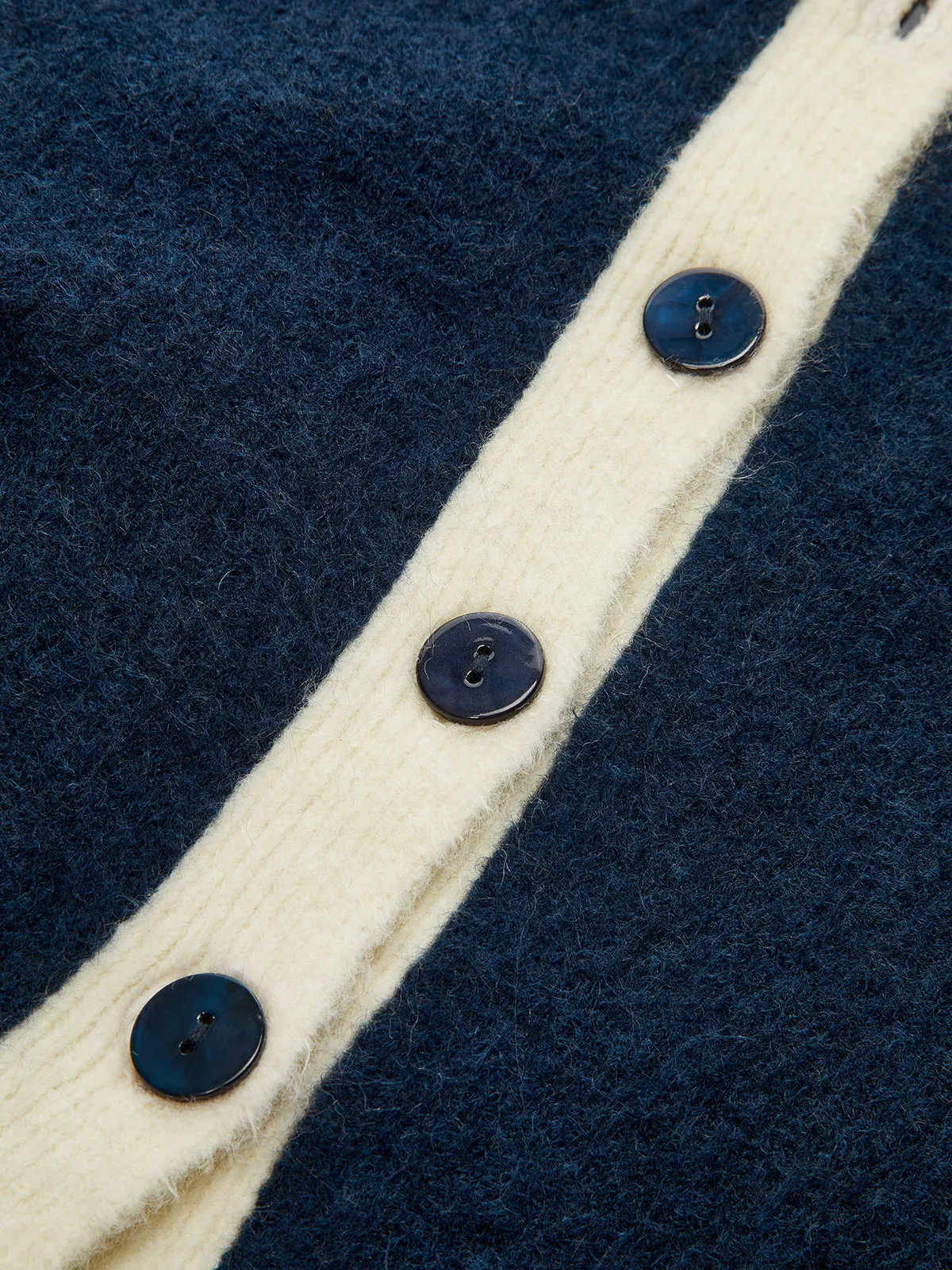 Color Block Button Slim Wool Blend Cardigan sold by COMMENSE product image thumbnail 5