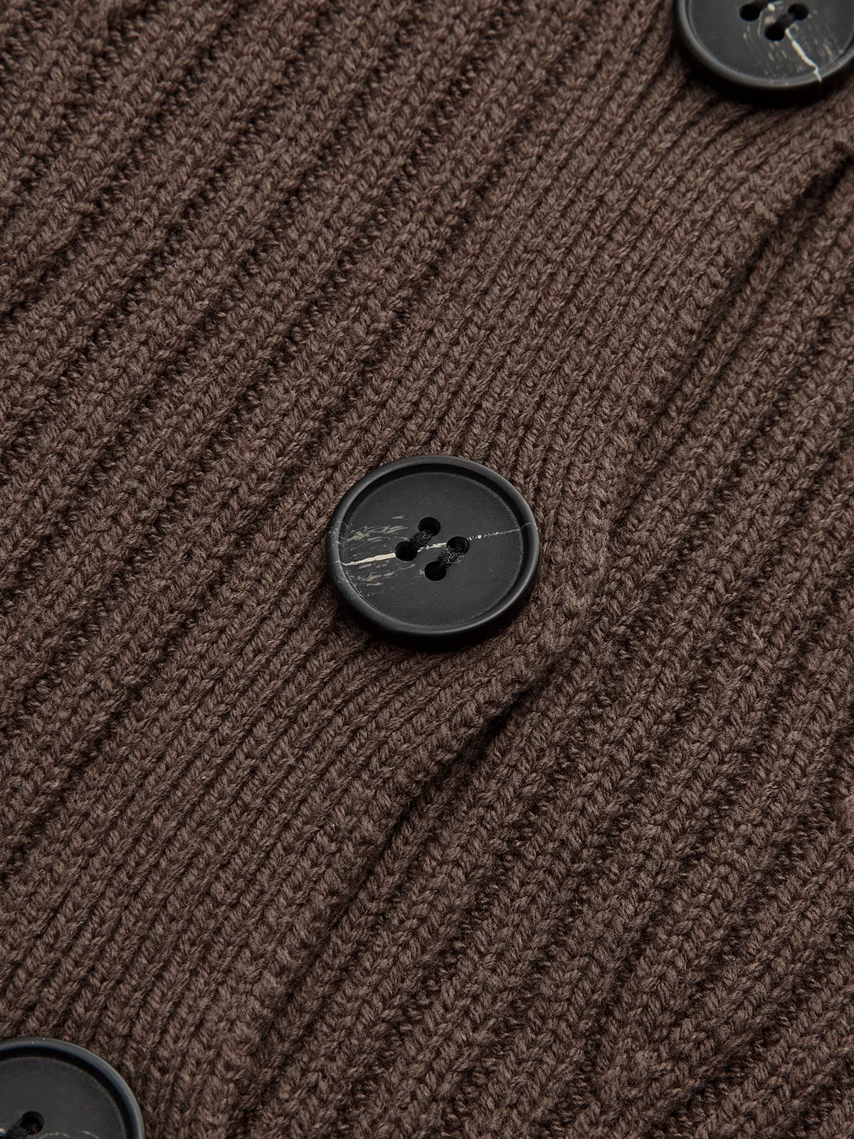 Shawl Collar Button Ribbed Cardigan sold by COMMENSE product image thumbnail 4