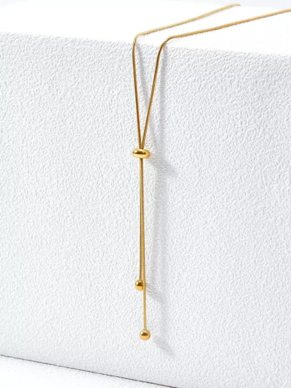 Snake Chain Lariat Necklace made by COMMENSE
