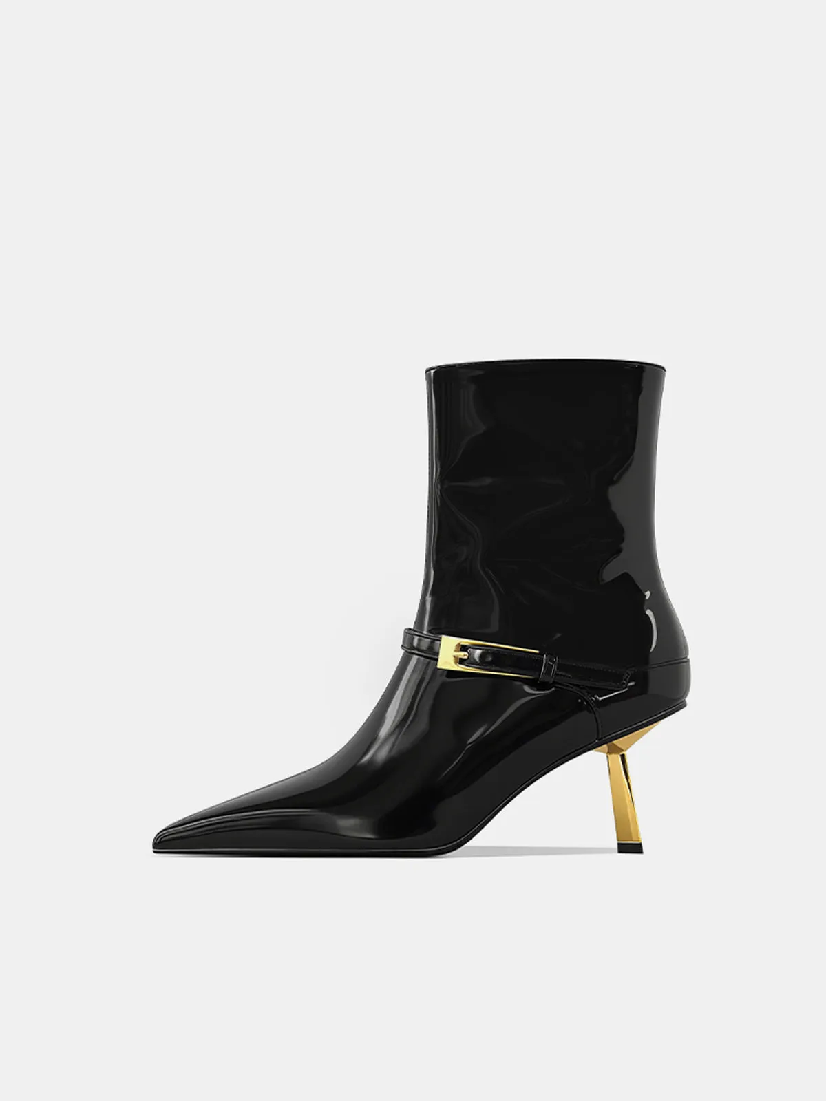 Patent PU Pointed Toe Stiletto Ankle Boots sold by COMMENSE product image thumbnail 2