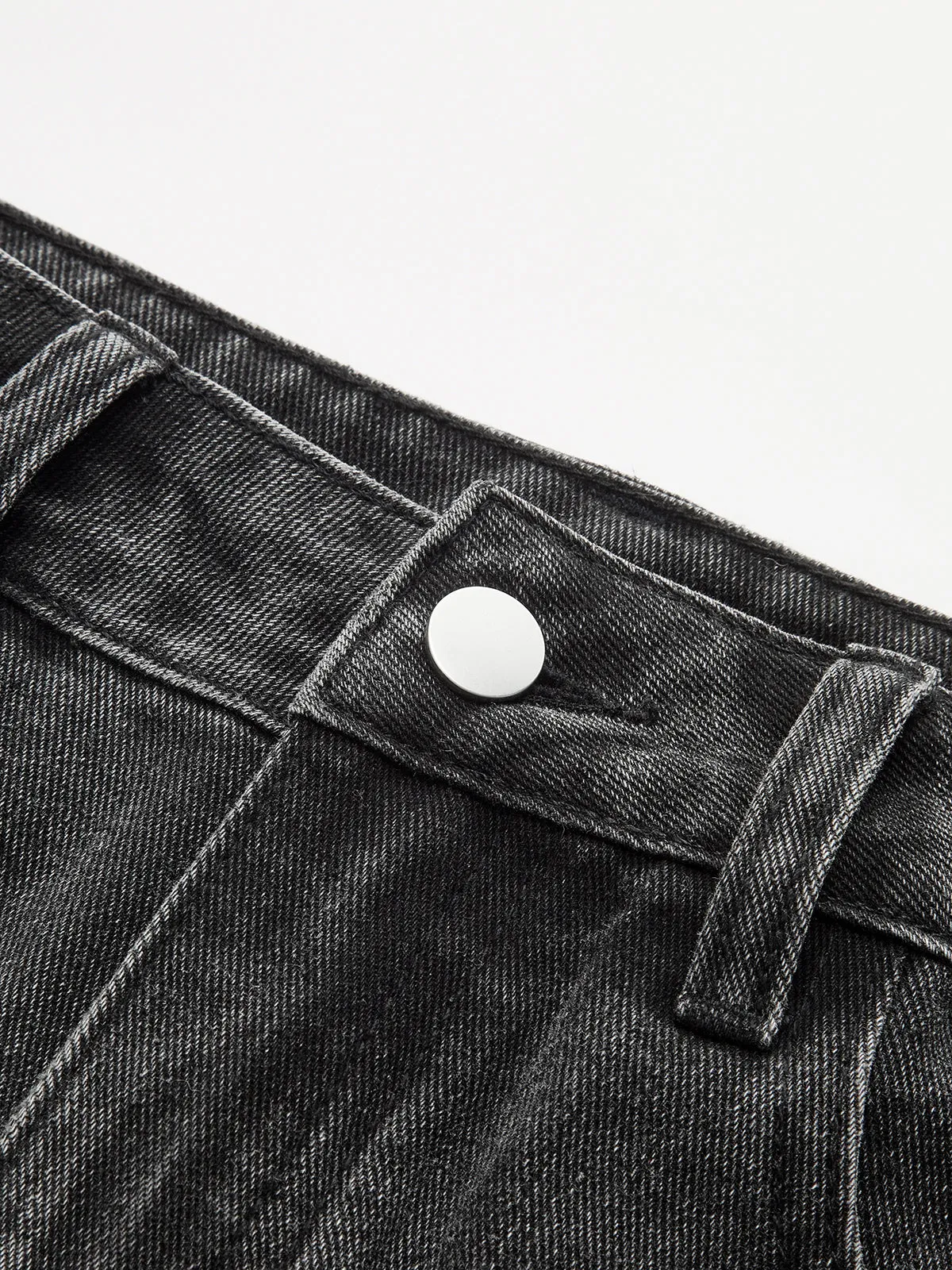 Lace Hem Denim Midi Skirt sold by COMMENSE product image thumbnail 3