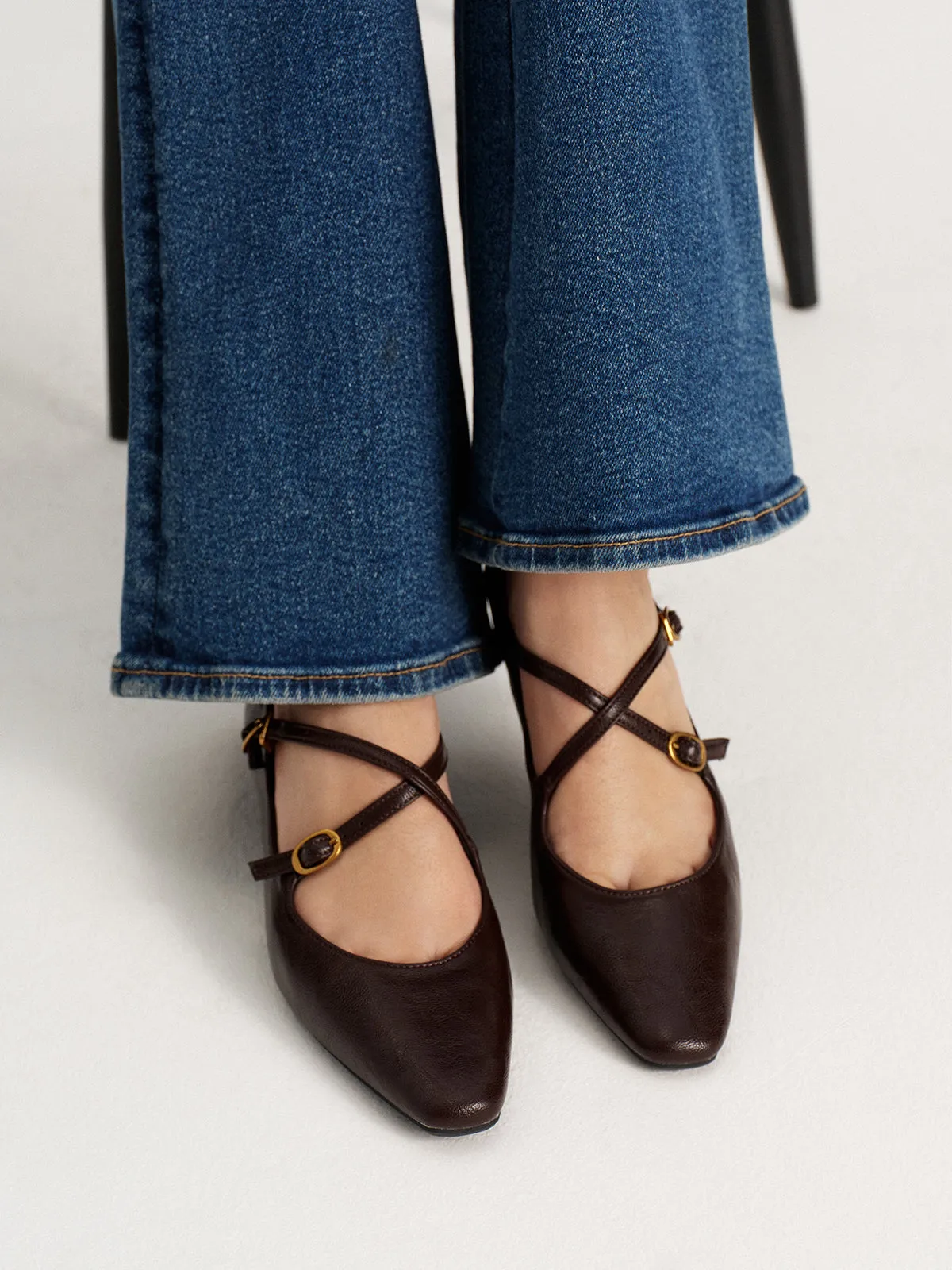 Crisscross Buckle Mary Jane Shoes sold by COMMENSE product image thumbnail 3