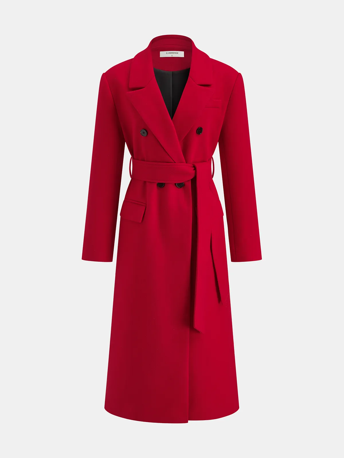 Belted Double-Breasted Long Coat sold by COMMENSE product image thumbnail 2