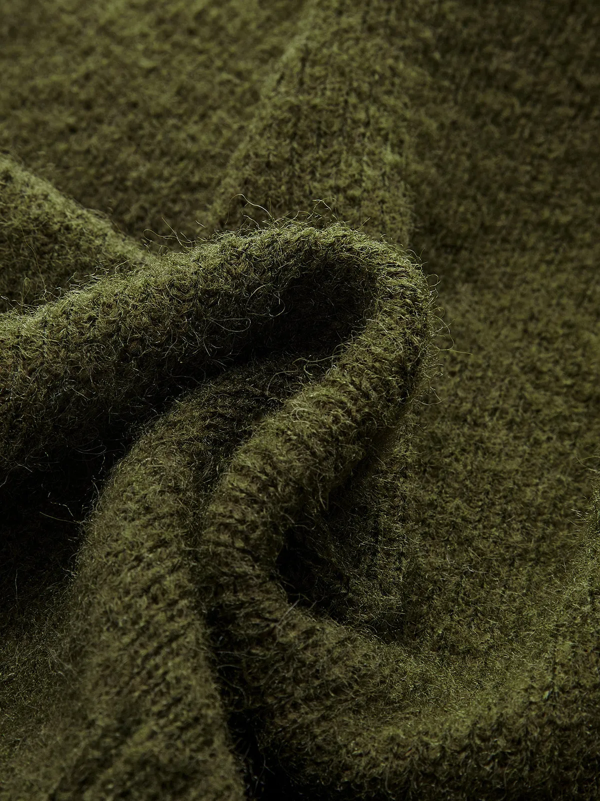 Wool Blend Wrap V-Neck Sweater sold by COMMENSE product image thumbnail 3