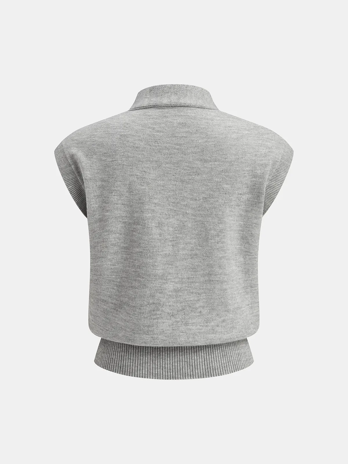 Bow Neck Sleeveless Knit Vest sold by COMMENSE product image thumbnail 2