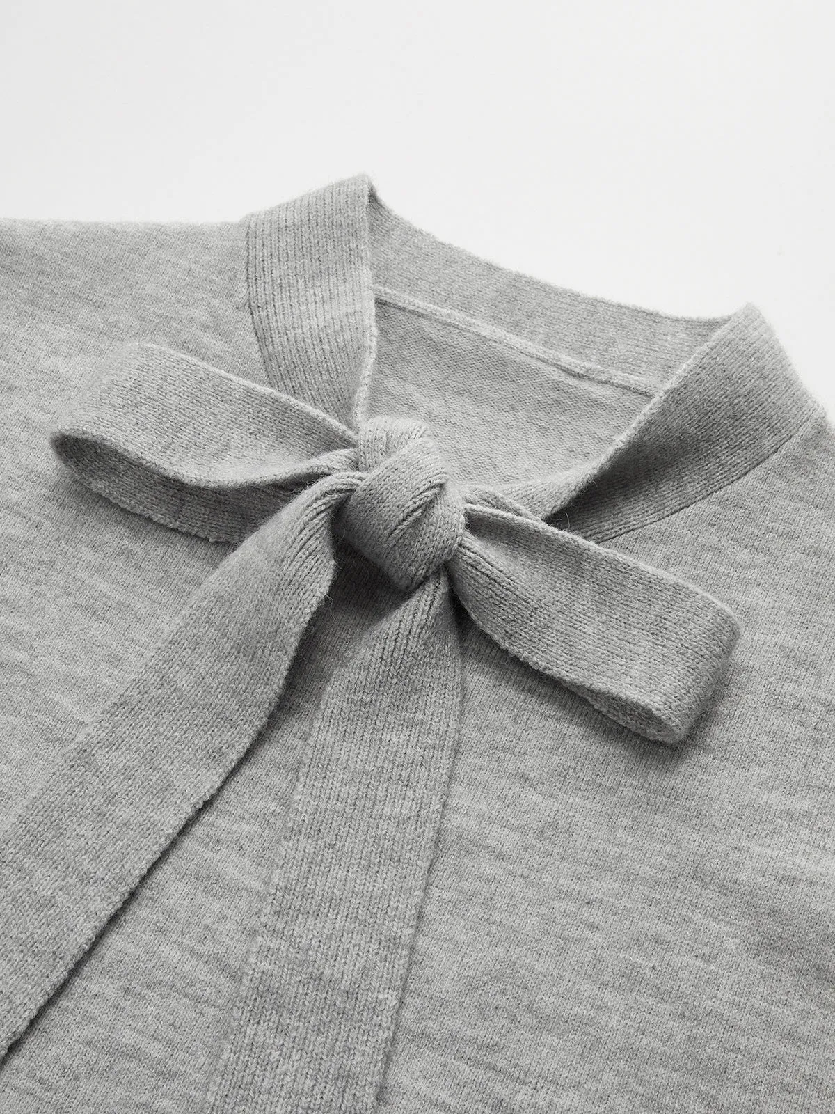 Bow Neck Sleeveless Knit Vest sold by COMMENSE product image thumbnail 4