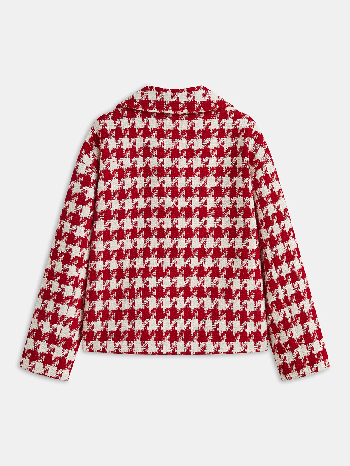 Houndstooth Tweed Double-Breasted Blazer sold by COMMENSE product image thumbnail 2