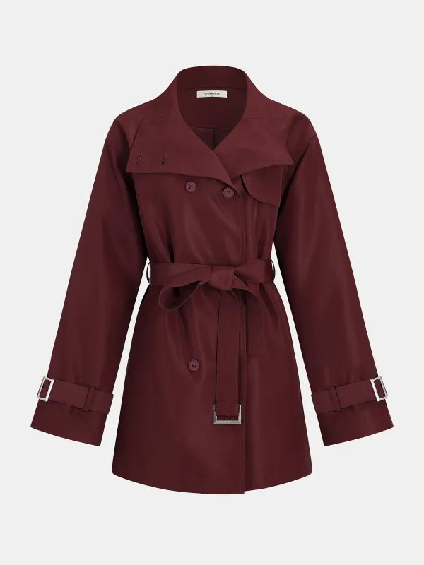 Belted Double-Breasted Trench Coat sold by COMMENSE